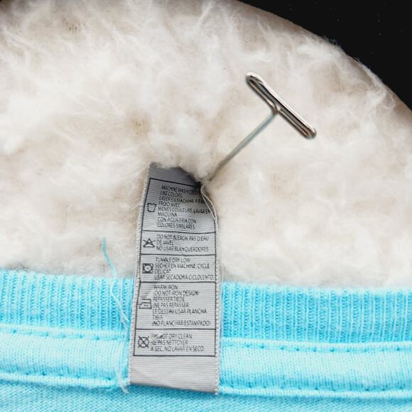 T-Shirt Size M Blue Maui Hawaii Silver Stud Rhinestone Applique Plumeria Travel - Picture 14 of 14